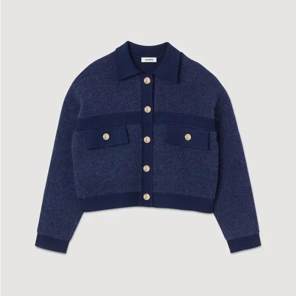 Sandro Terry Knit Cardicoat
